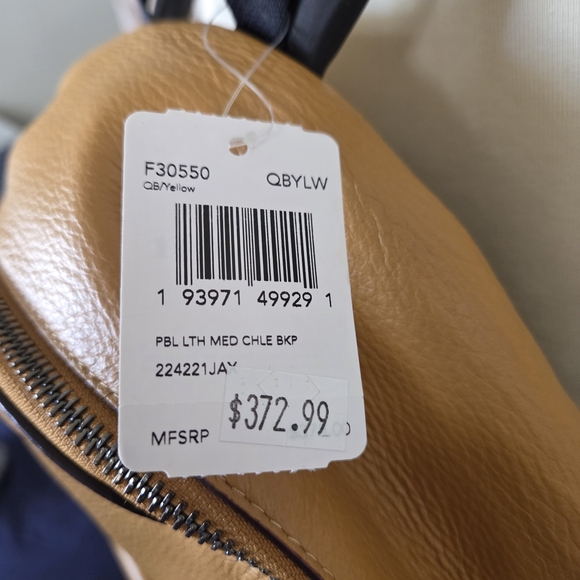 Coach Tan Leather Backpack - Picture 4 of 13